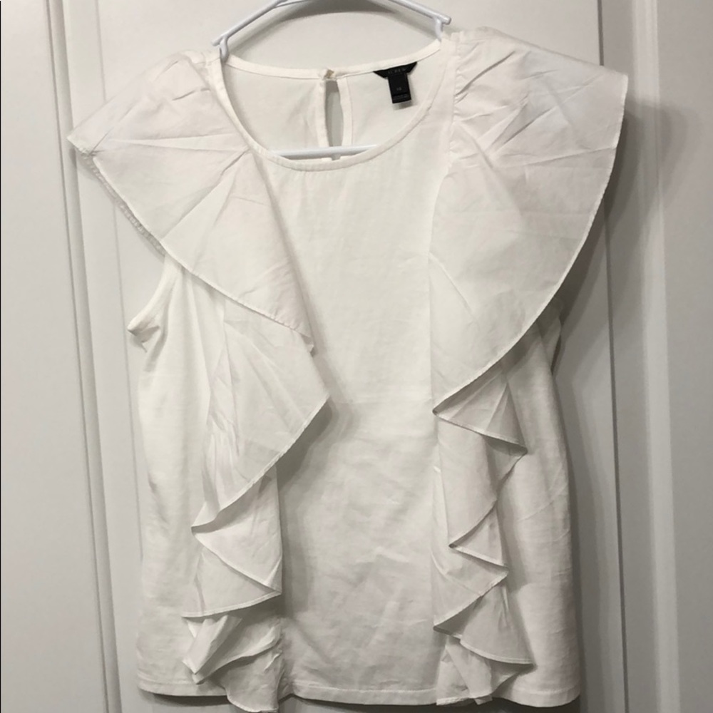 J. Crew Ruffle Front Tank xsmall NWOT